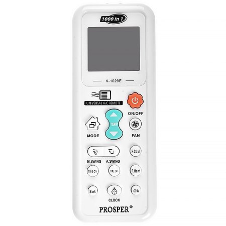 Controle Universal para Ar Condicionado PROSPER K-1029E Branco