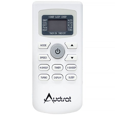 Controle para Ar Condicionado AUDISAT AC-12PY/AC-12BR/AC-12BR-INV Branco