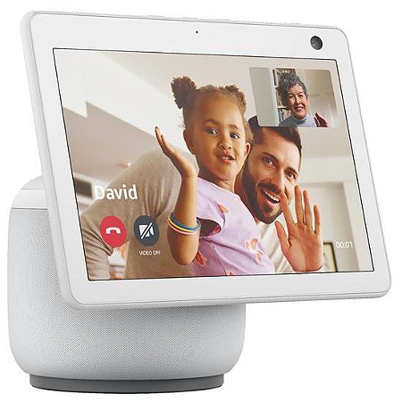 Caixa de Som AMAZON Echo Show 10 3 Geracao com Tela 10" Alexa Bluetooth Branco