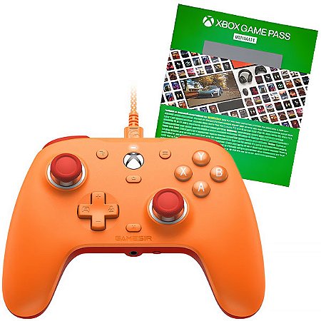 GAMES - Controle GAMESIR G7 SE para PC Xbox + Game Pass Ultimate Laranja