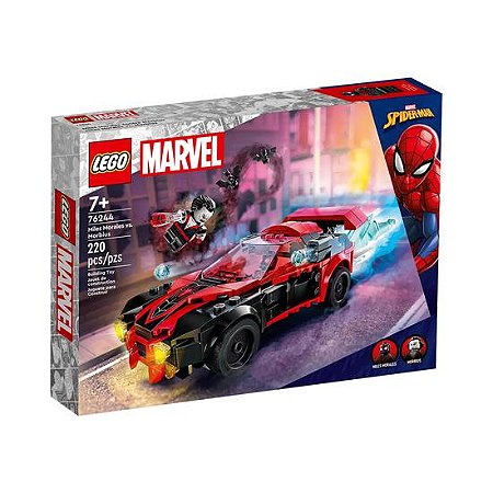 Brinquedo Construção Jujuguete LEGO Marvel Miles Morales vs. Morbius com 220 Peças