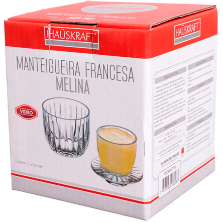 Manteigueira de Vidro ETILUX Francesa Meli Transparente 11 cm
