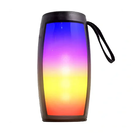 Caixinha de Som Amplificada Bluetooth LED RGB Cartão SD Radio Fm USB
