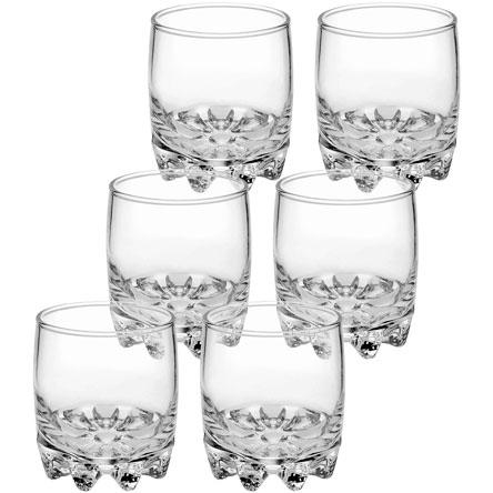 Jogo de Copos SYLVANA de Vidro Baixo com 06 Peças 300 ml