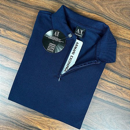Camisa Polo Masculina ARMANI Azul Marinho