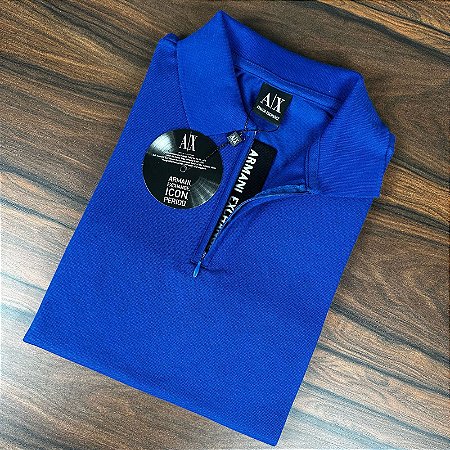 Camisa Polo Masculina ARMANI Azul BIC