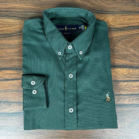 Camisa Masculina Manga Longa PRL Verde