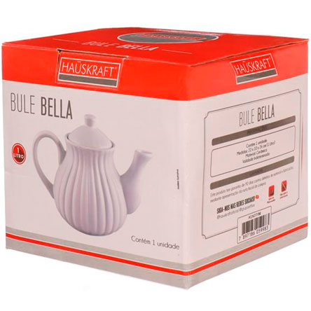 Bule de Cerâmica ETILUX Bella 01 Litro Branco