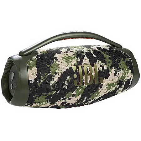 Speaker JBL Boombox 3 com Bluetooth Auxiliar Camuflagem Militar