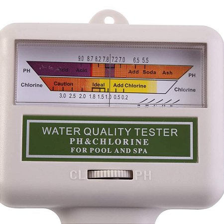 Medidor de pH e Testador de Cloro para Piscina Doméstica e Spa Portátil de Qualidade da Água PC-101