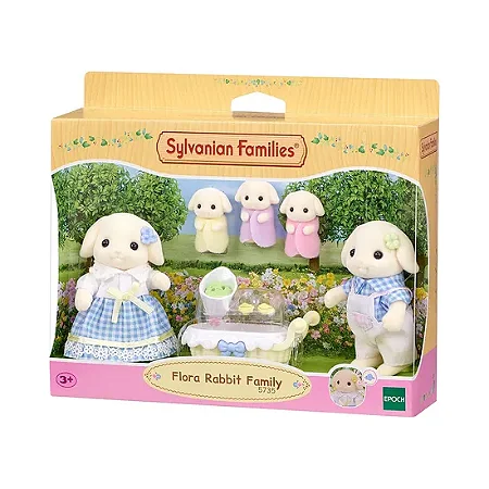 Brinquedo Figuras Epoch Sylvanian Families Flora Rabbit Family 5735