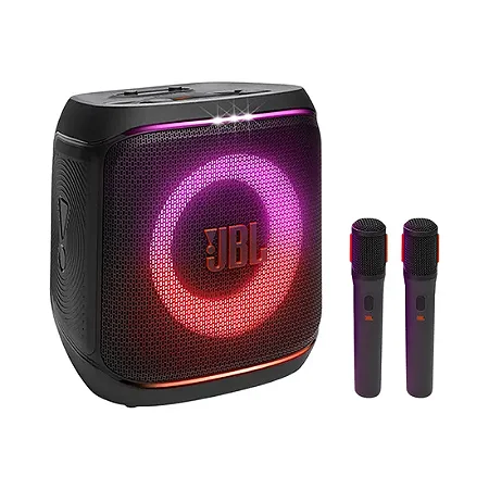 Speaker Portátil JBL Partybox  Karaokê com dois Microfones