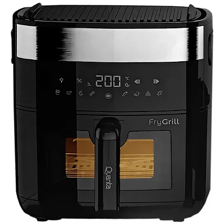 Fritadeira Elétrica + Grill QUANTA QTFEG550 1.500 Watts 5.5 Litros 220V ~ 50Hz Preta com Prata