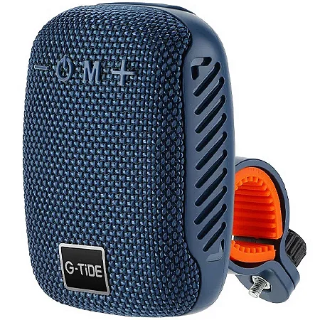 Speaker para Bike G-TiDE SV01 5 Watts com Bluetooth Auxiliar USB Micro SD Azul
