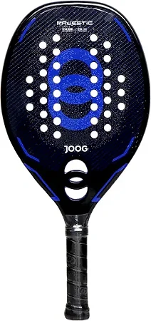Raquete de Beach Tênis JOOG Majestic KVL Pro Kevlar Blue Eva Pro Preto com Azul