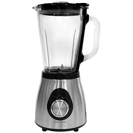 Liquidificador AIWA 500 Watts 1.5 Litros com 05 Velocidades + Pulsar 220 - 240 V ~ 50 60 Hz Prata com Preto