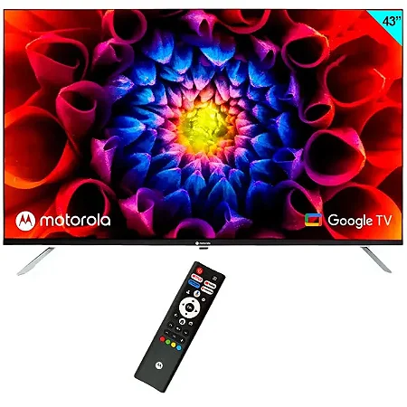 Smart TV LED 43 Polegadas MOTOROLA Full HD Android TV Wi-Fi Bluetooth com Conversor Digital
