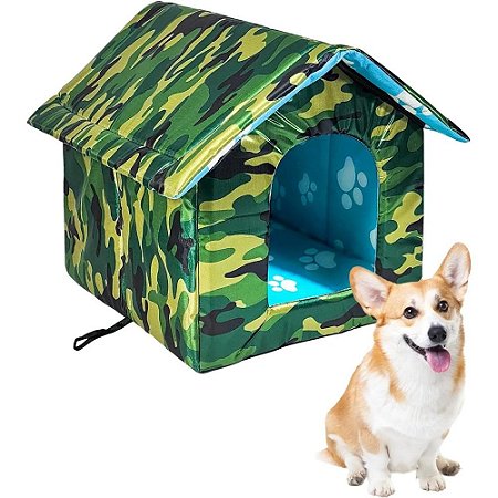 PET - Casa para Cães e Gatos à Prova D'água e Sol para Áreas Externas VILLA Tenda Abrigo Dobrável