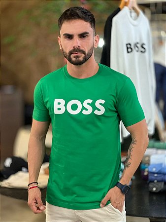 Camiseta Hugo Boss Verde Estampado - New Man Store | Moda Masculina
