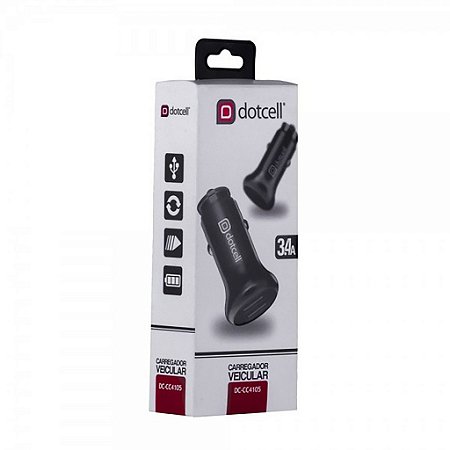 CARREGADOR VEICULAR DOTCELL DC-CC4105 CINZA