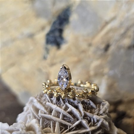 Anel joia Bruta Navete