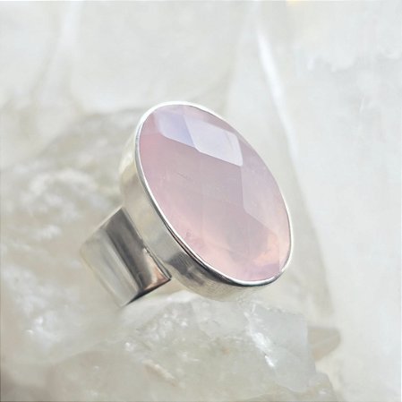 Anel ùnico Quarzto rosa
