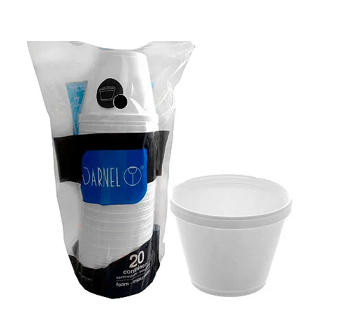 Pote Térmico de Isopor 130ml (4oz) Darnel c/ 20