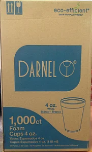 Pote Térmico de Isopor 130ml (4oz) Darnel caixa c/1000un