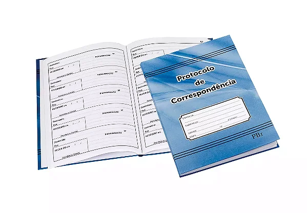 Livro Protocolo de Correspondência 150x210mm com 100 folhas - Página Brasil