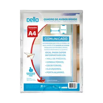 QUADRO DE AVISO A4 RIGIDO 0538.H - UN - DELLO