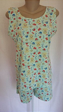 Pijama Shortdoll em Algodão