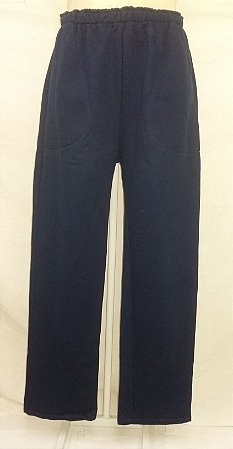 Calça Moletom c/ Elástico e Bolsos