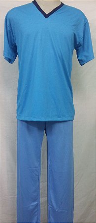 Pijama Malha Masculino m/m e Calça Comprida