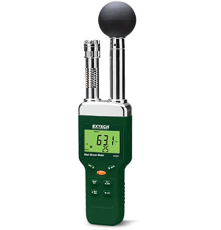 Medidor WBGT HT200 Extech (Wet Bulb Globe Temperature – Temperatura global de bulbo úmido) de fadiga por calor