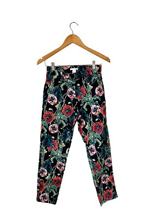 Calça em Alfaiataria Floral, 34