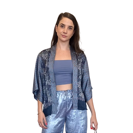 Kimono Mix Azul, U