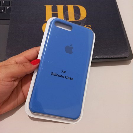 Capa Case Capinha Silicone Aveludado Iphone 7/8 Plus Azul Claro | Submarino