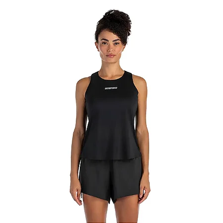 REGATA CORRE FEMININA PRETO-PRATA