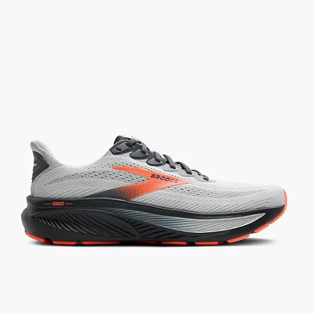 BROOKS GHOST 17 MASCULINO OYSTER MUSHROOM/ORANGE