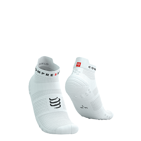 MEIA COMPRESSPORT CANO CURTO BRANCO V4