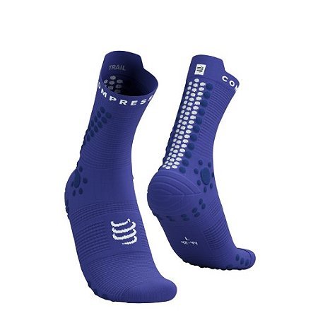 MEIA COMPRESSPORT TRAIL AZUL V4 T1
