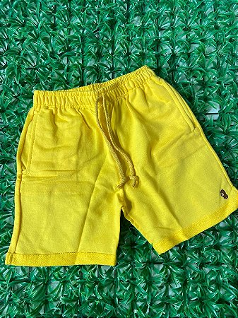 Bermuda moletinho amarelo canário