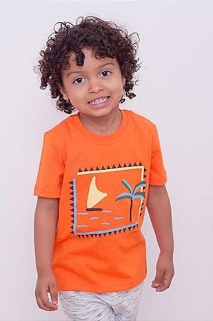 Camisa laranja Praia