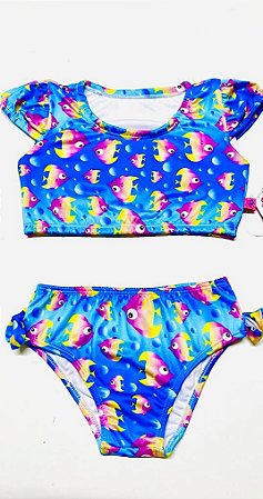 Conjunto azul Peixes
