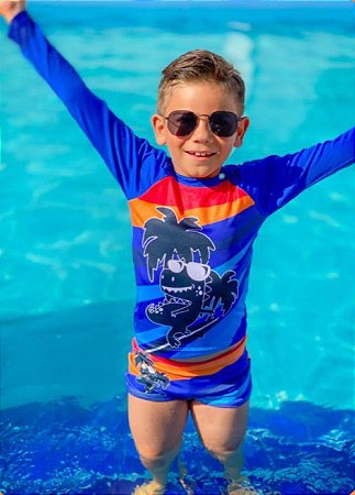 Conjunto Jacaré Surfista Preto