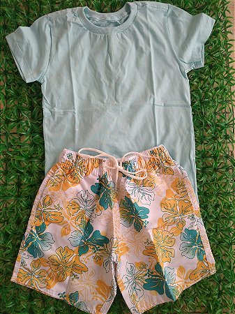 Conjunto floral amarelo