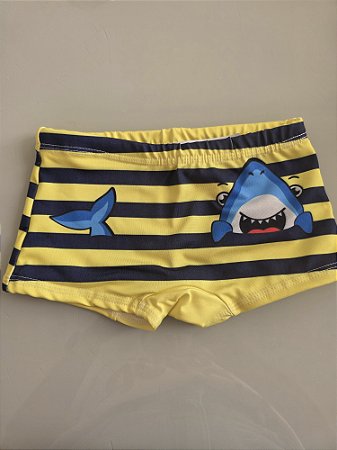 Sunga listrada tubarão amarela