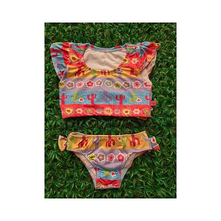 Biquíni flores e cactos