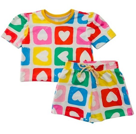 Conjunto coração color