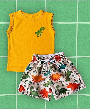 Conjunto amarelo Dino